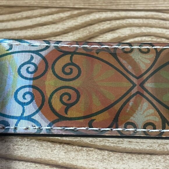 Holographic Belt Women Sz Large Peace Rock N Roll Eco Love Hippie Boho‎ Chic ‘76 - Picture 10 of 16